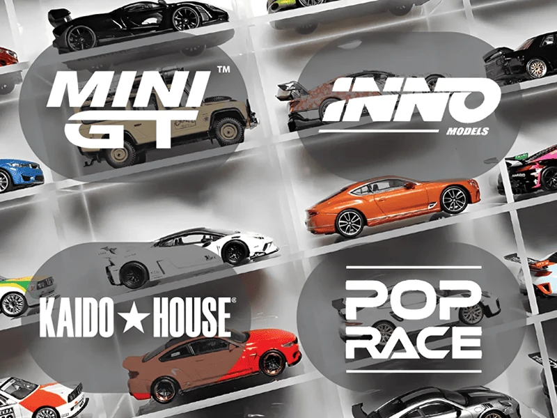 Mini GT, Inno Models, Kaido House and Pop Race diecast model cars